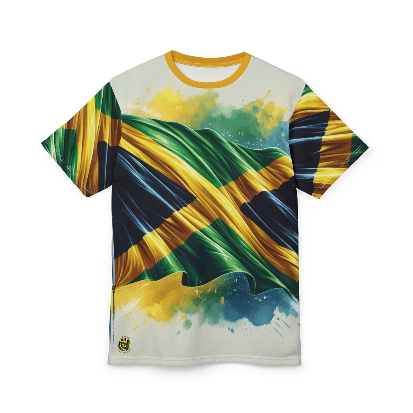 Jamaican Flag Unisex Cut & Sew Tee - Vibrant Colors for Celebrations & Everyday Wear