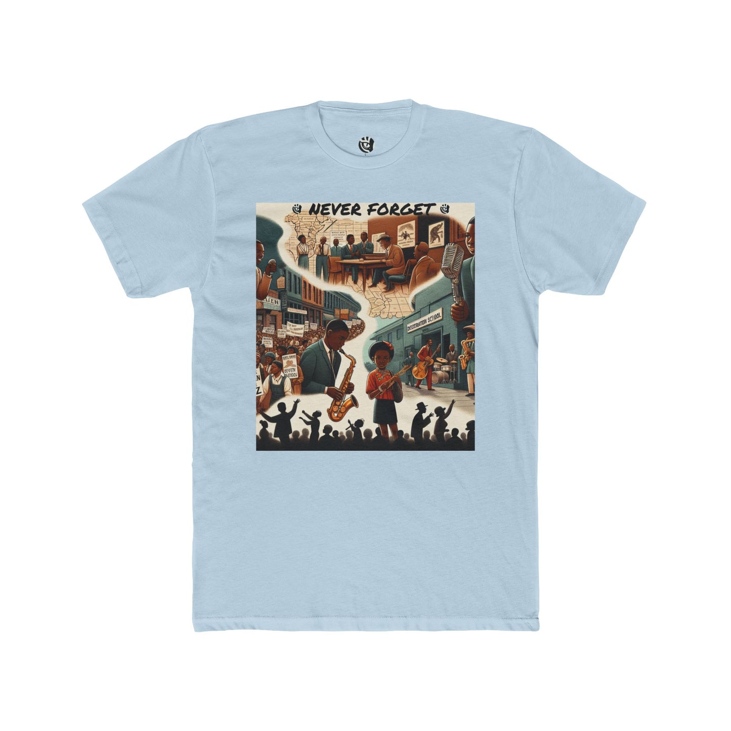 Unisex Cotton Crew Tee - 'Never Forget' Black History