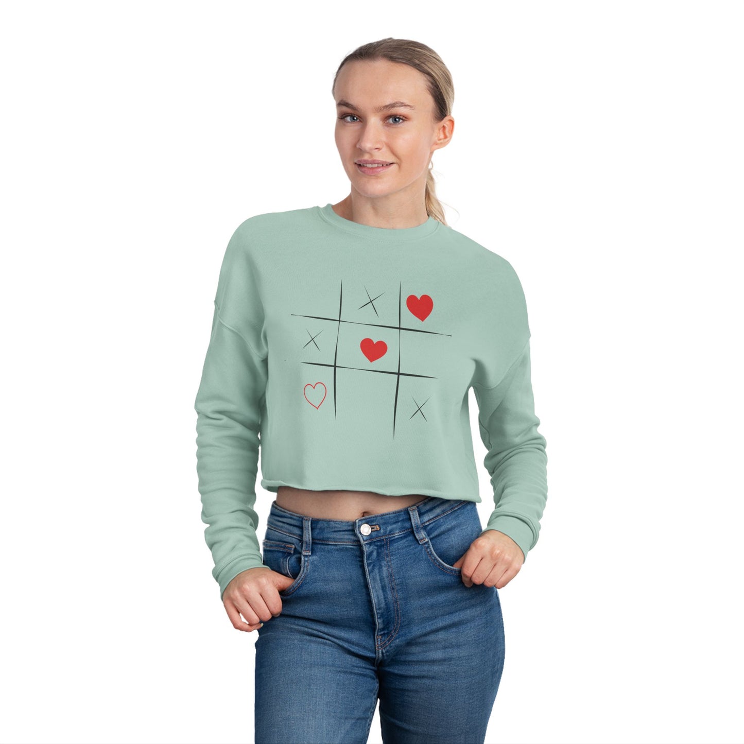 Trendy Women's Cropped Sweatshirt