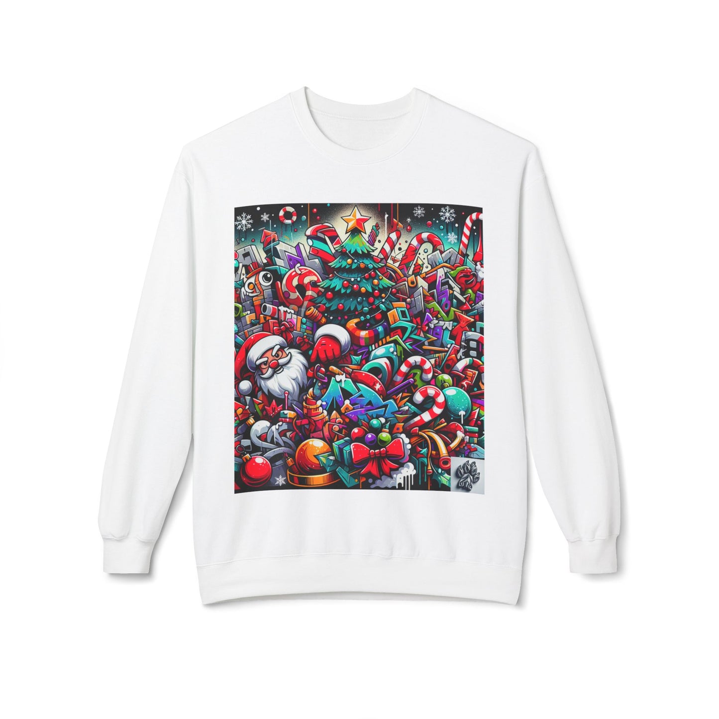 Festive Christmas Sweatshirt with Santa and Holiday Cheer Design
