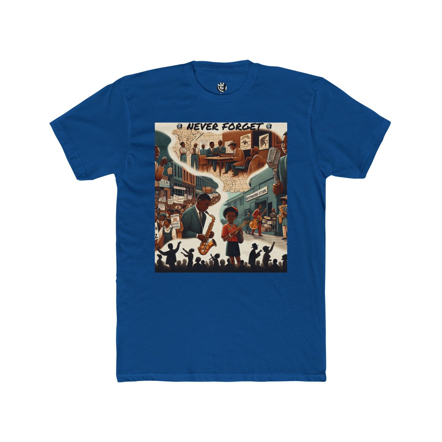 Unisex Cotton Crew Tee - 'Never Forget' Black History