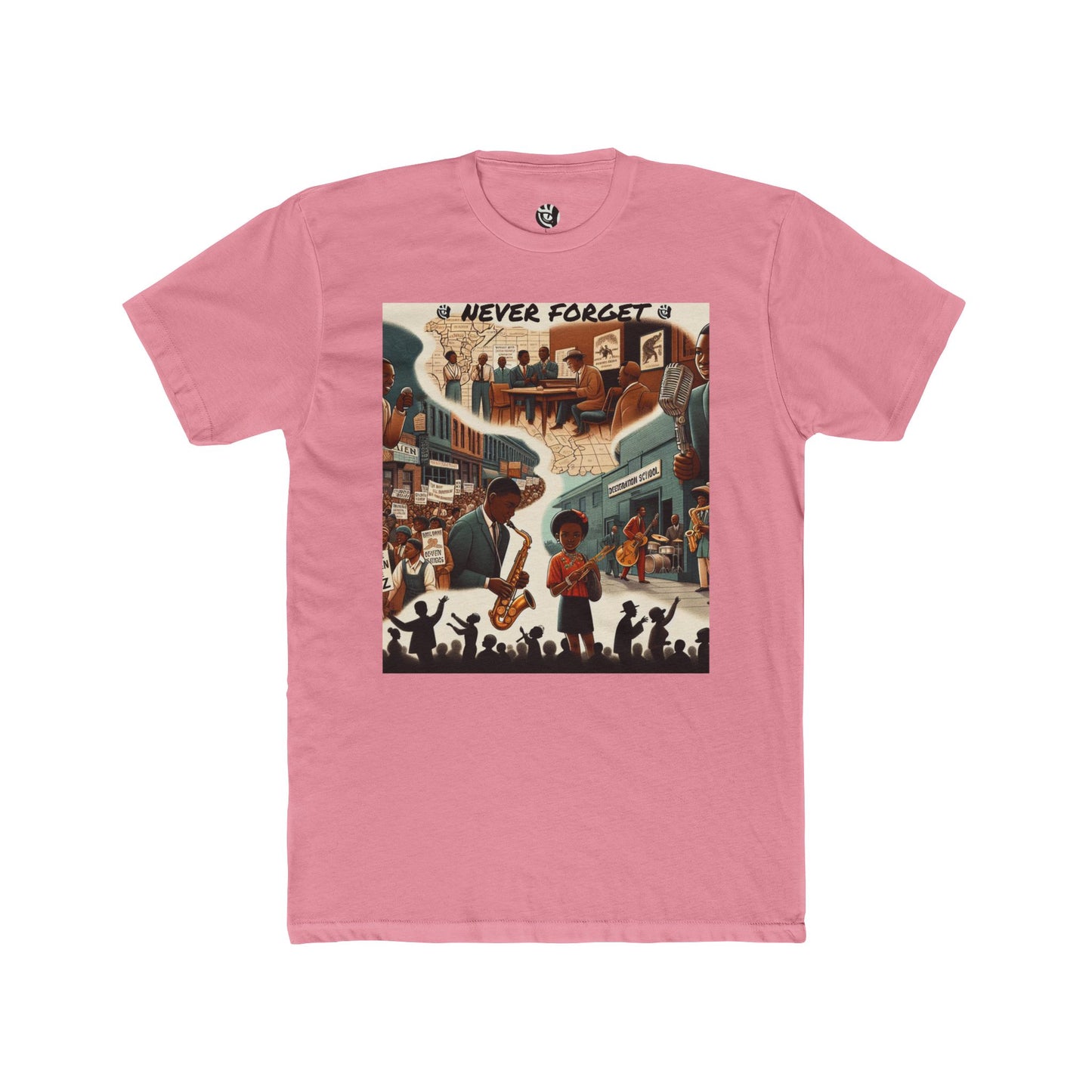 Unisex Cotton Crew Tee - 'Never Forget' Black History