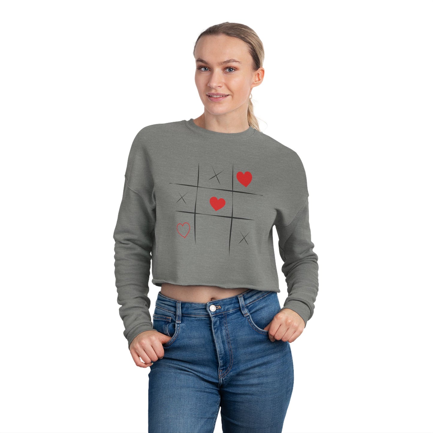 Trendy Women's Cropped Sweatshirt