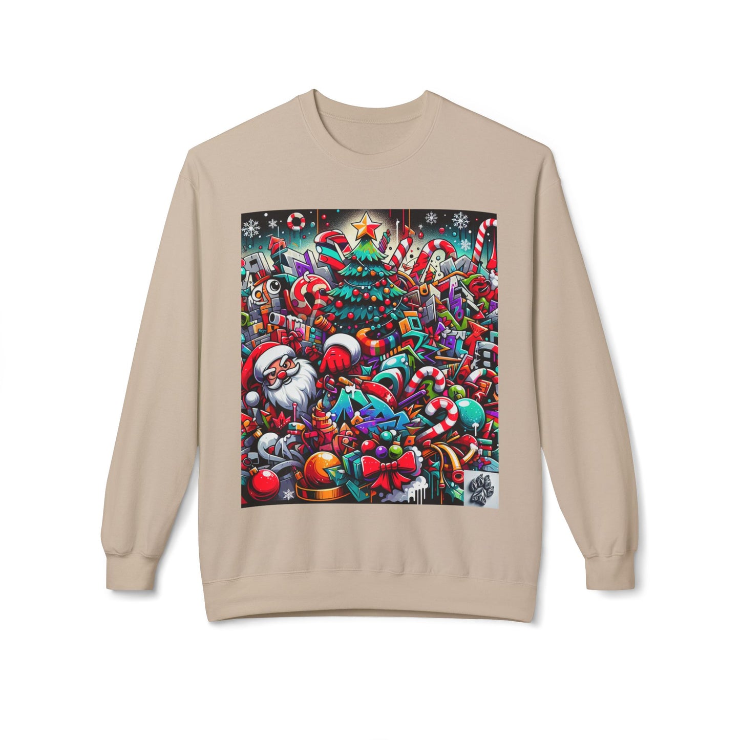 Festive Christmas Sweatshirt with Santa and Holiday Cheer Design