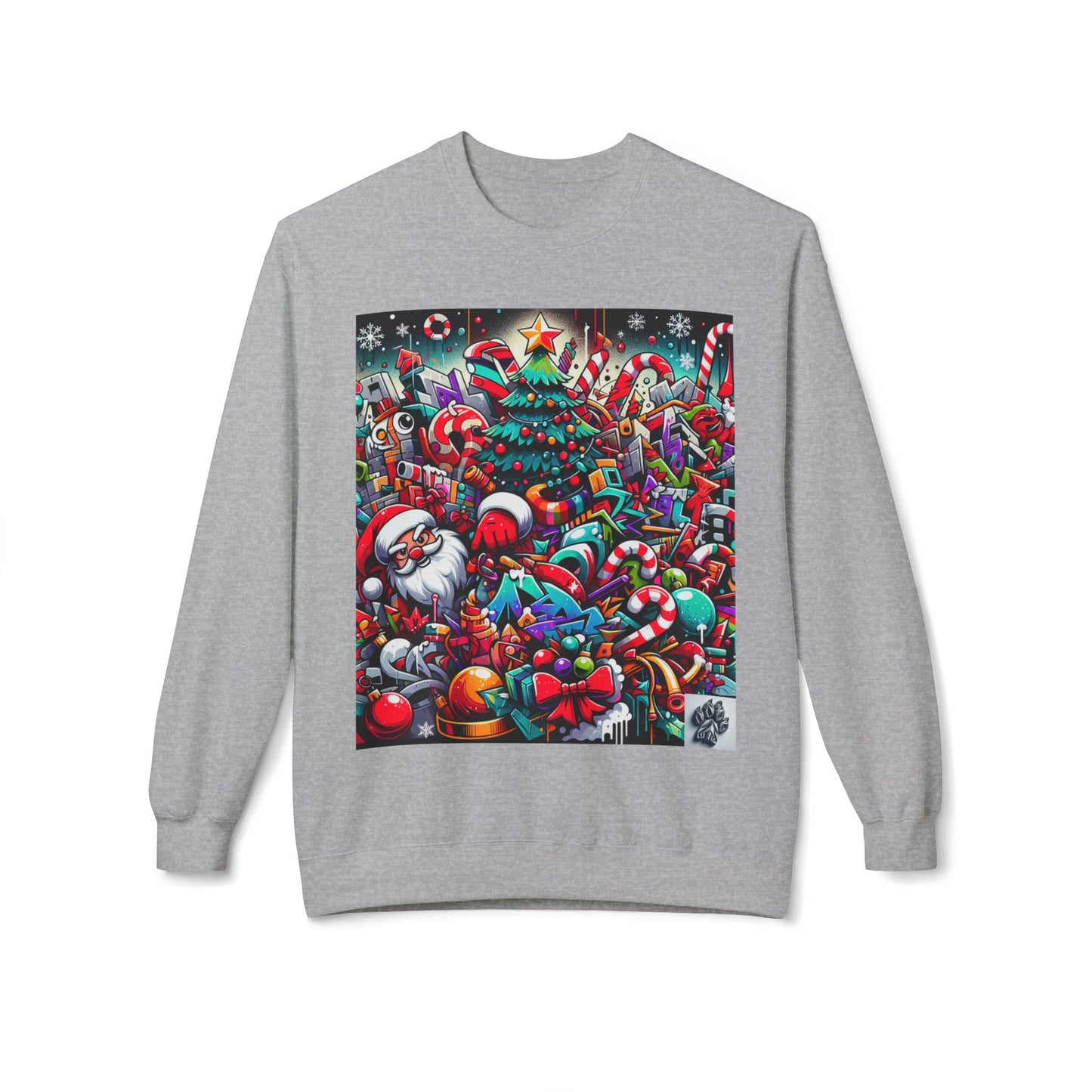 Festive Christmas Sweatshirt with Santa and Holiday Cheer Design