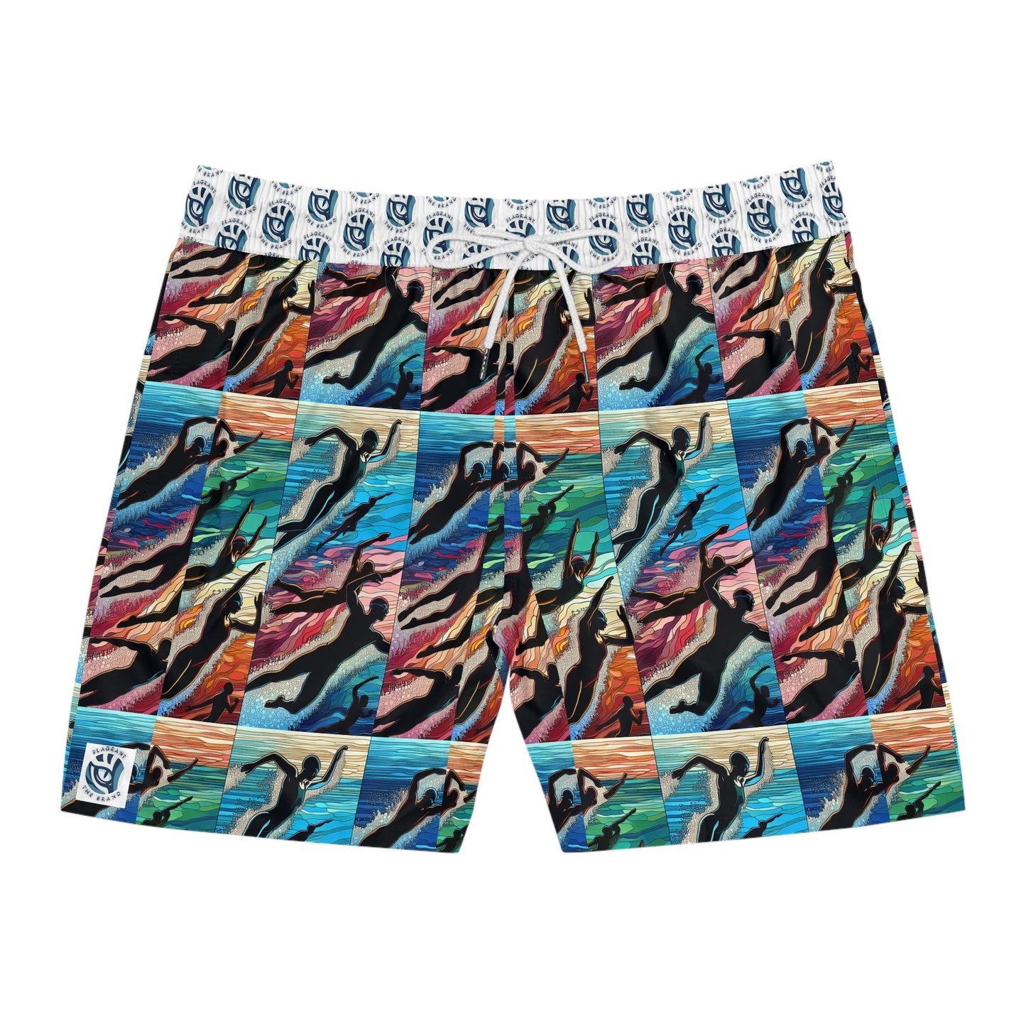 Vibrant Men's Mid-Length Swim Shorts