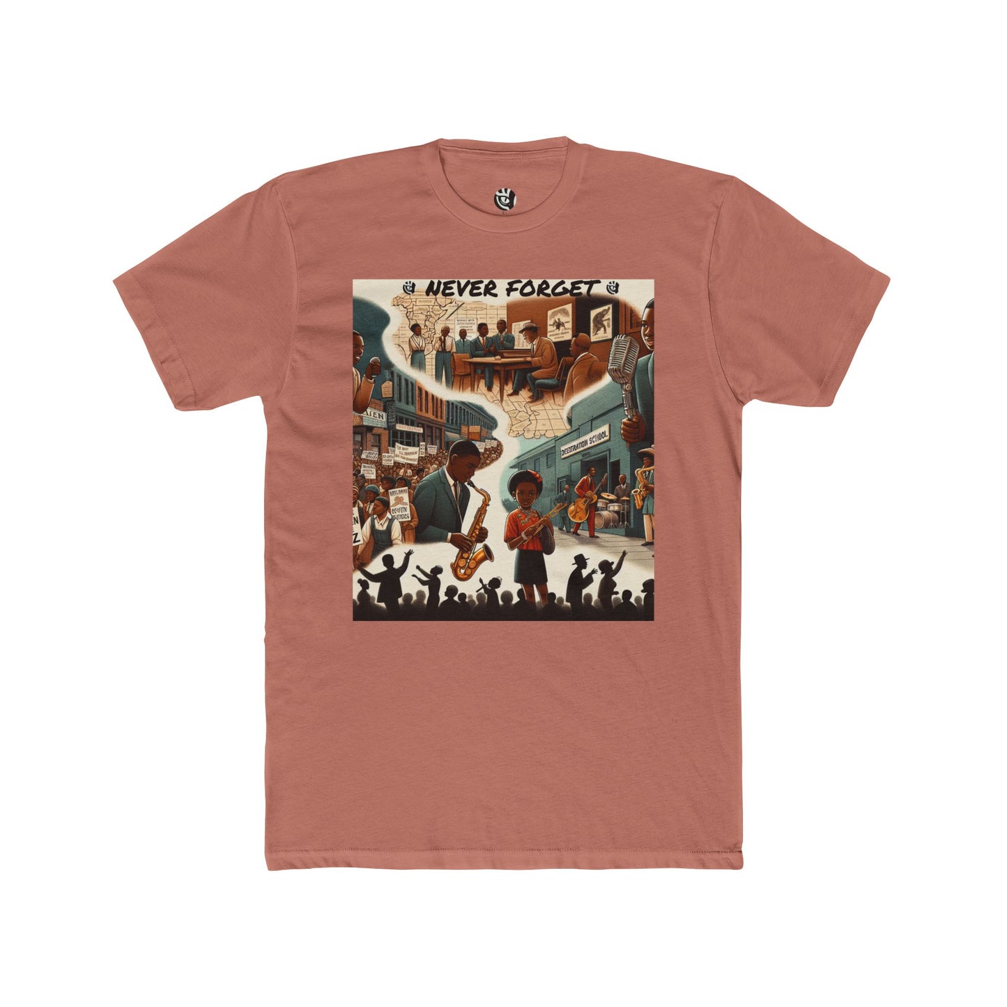 Unisex Cotton Crew Tee - 'Never Forget' Black History