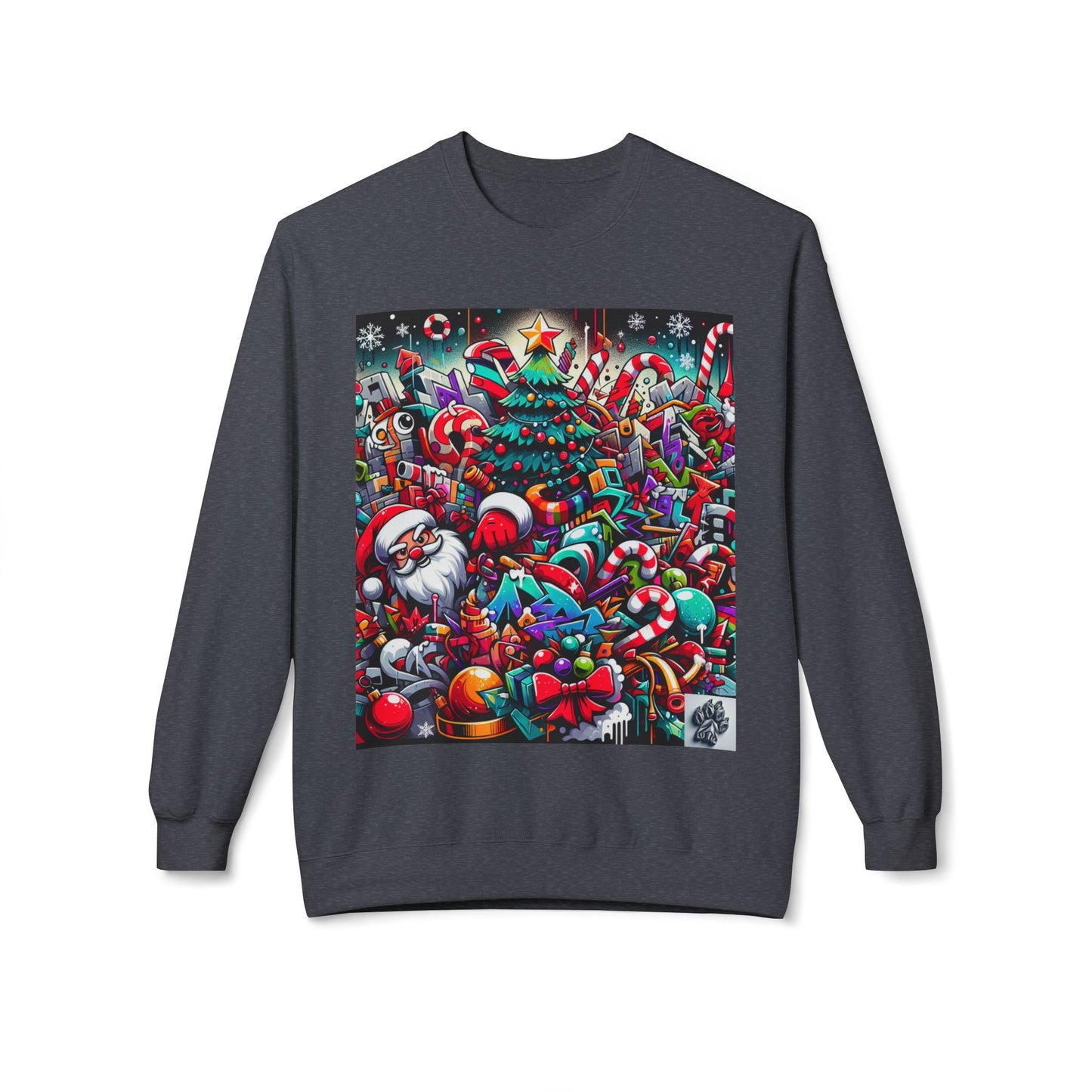 Festive Christmas Sweatshirt with Santa and Holiday Cheer Design
