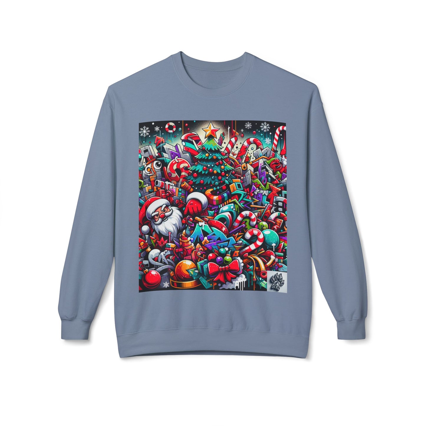 Festive Christmas Sweatshirt with Santa and Holiday Cheer Design