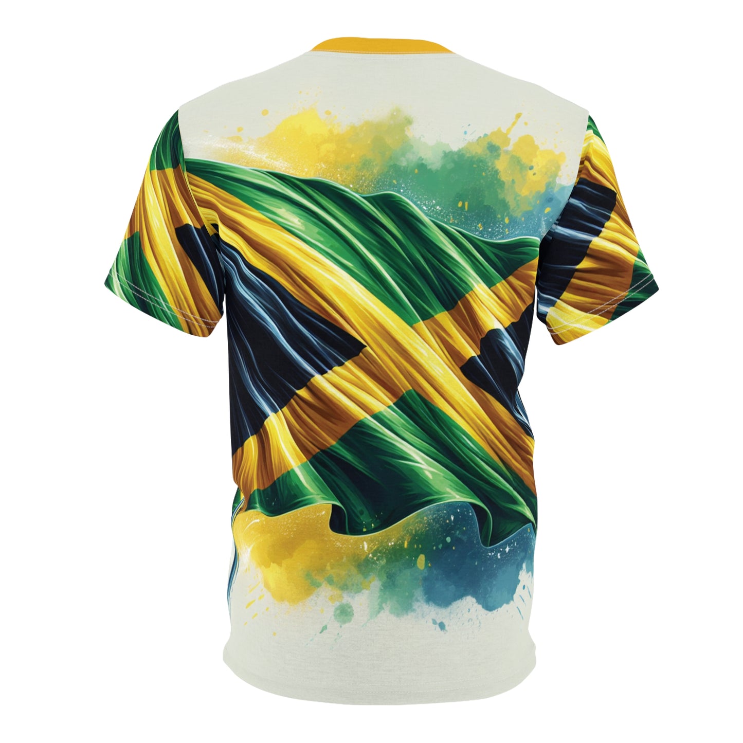 Jamaican Flag Unisex Cut & Sew Tee - Vibrant Colors for Celebrations & Everyday Wear