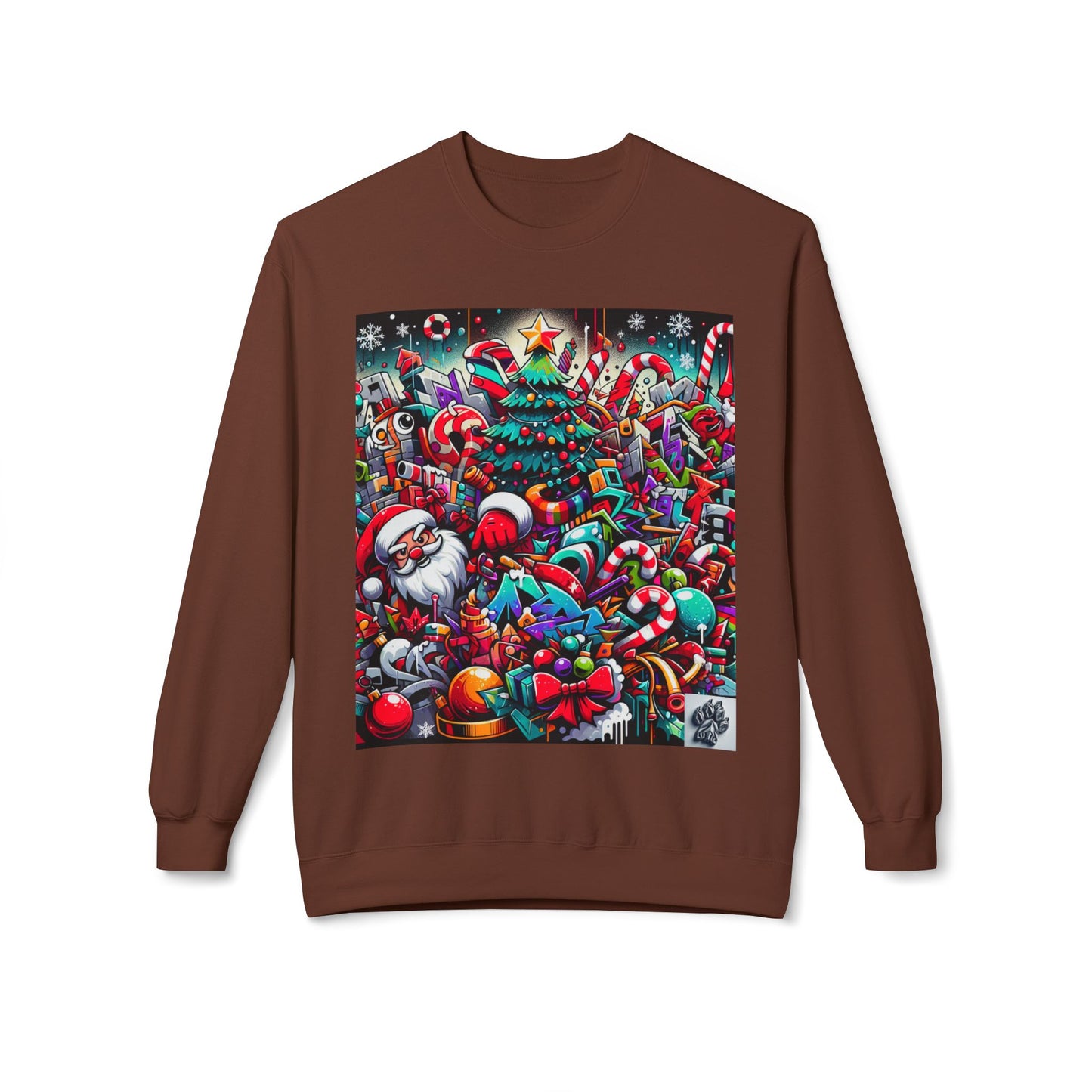 Festive Christmas Sweatshirt with Santa and Holiday Cheer Design
