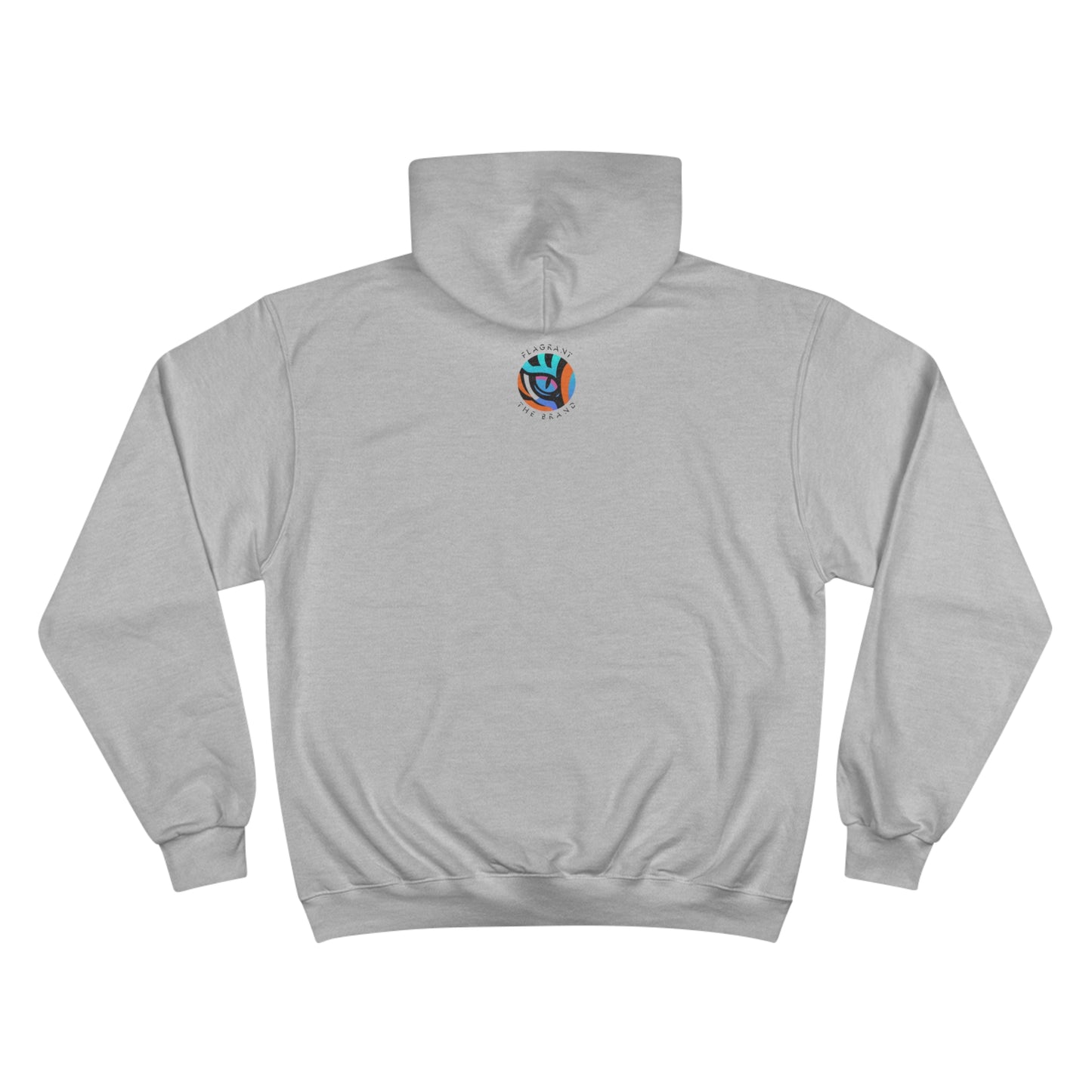 Artistic Champion Hoodie with Colorful Drip Design