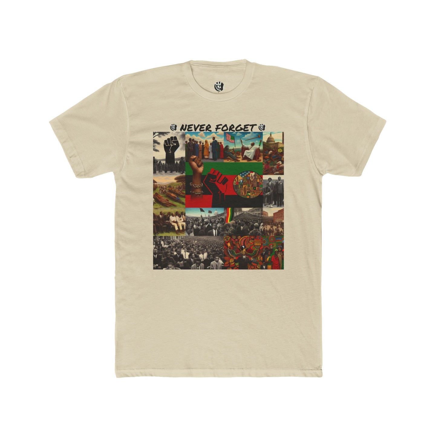 Never Forget Black History Unisex Cotton Crew Tee