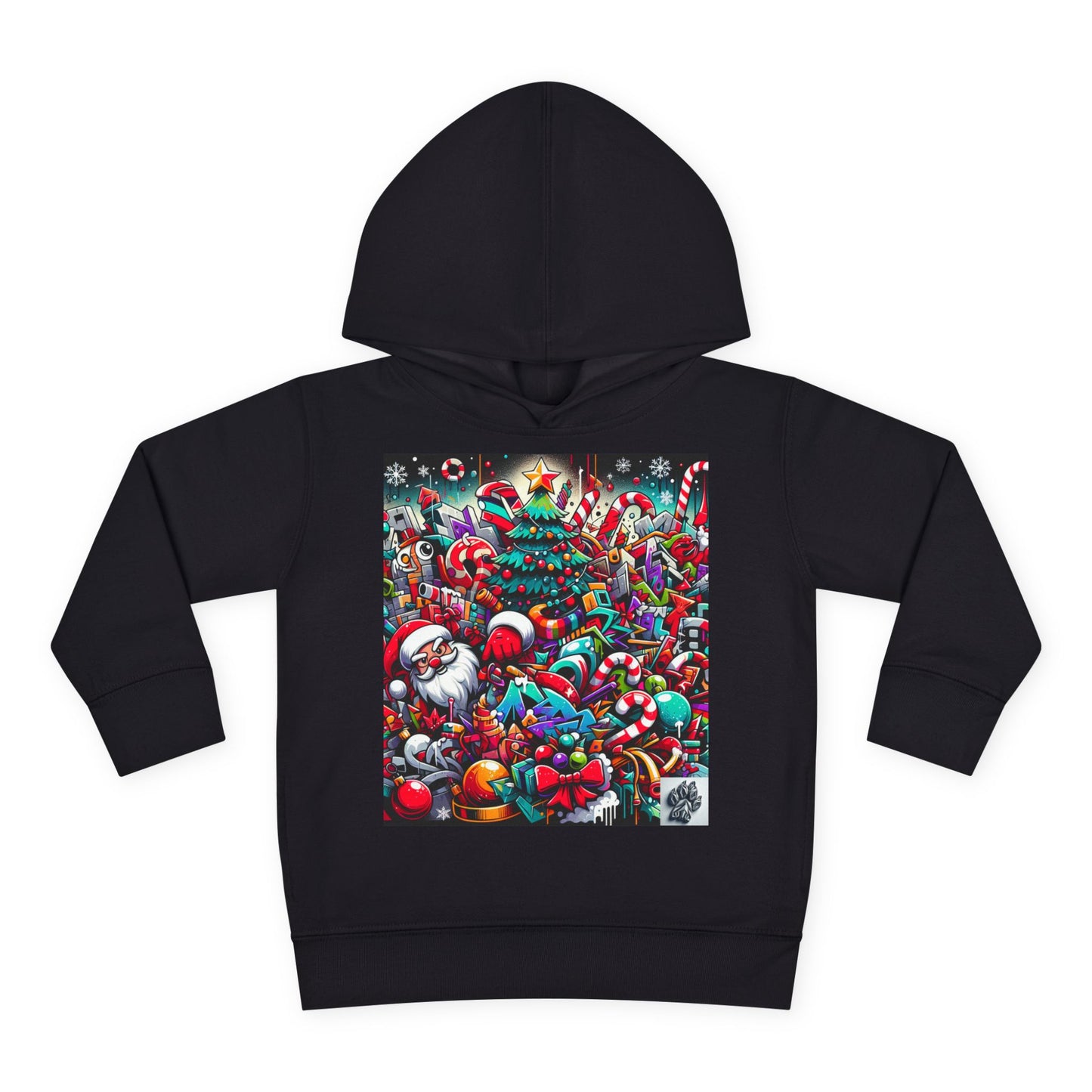 Festive Santa Toddler Hoodie - Cozy Christmas Fleece Pullover