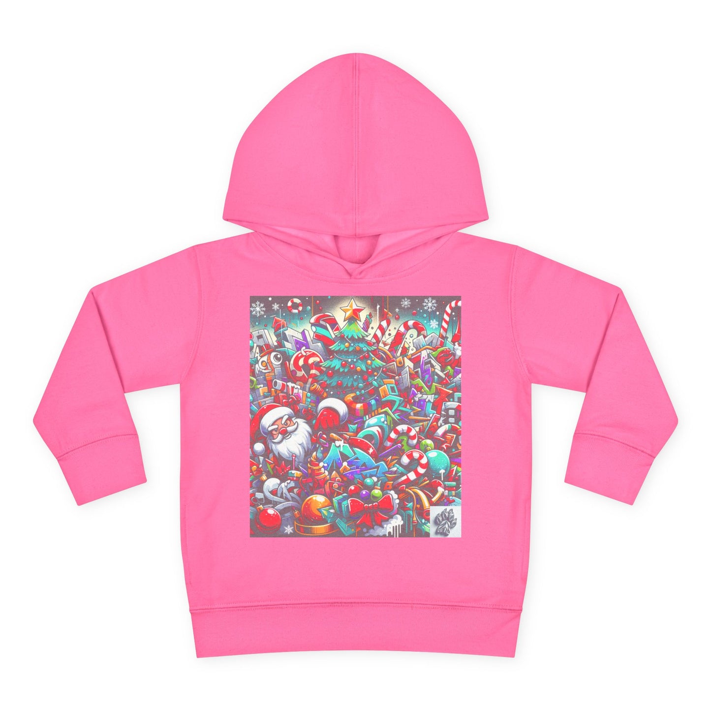 Festive Santa Toddler Hoodie - Cozy Christmas Fleece Pullover
