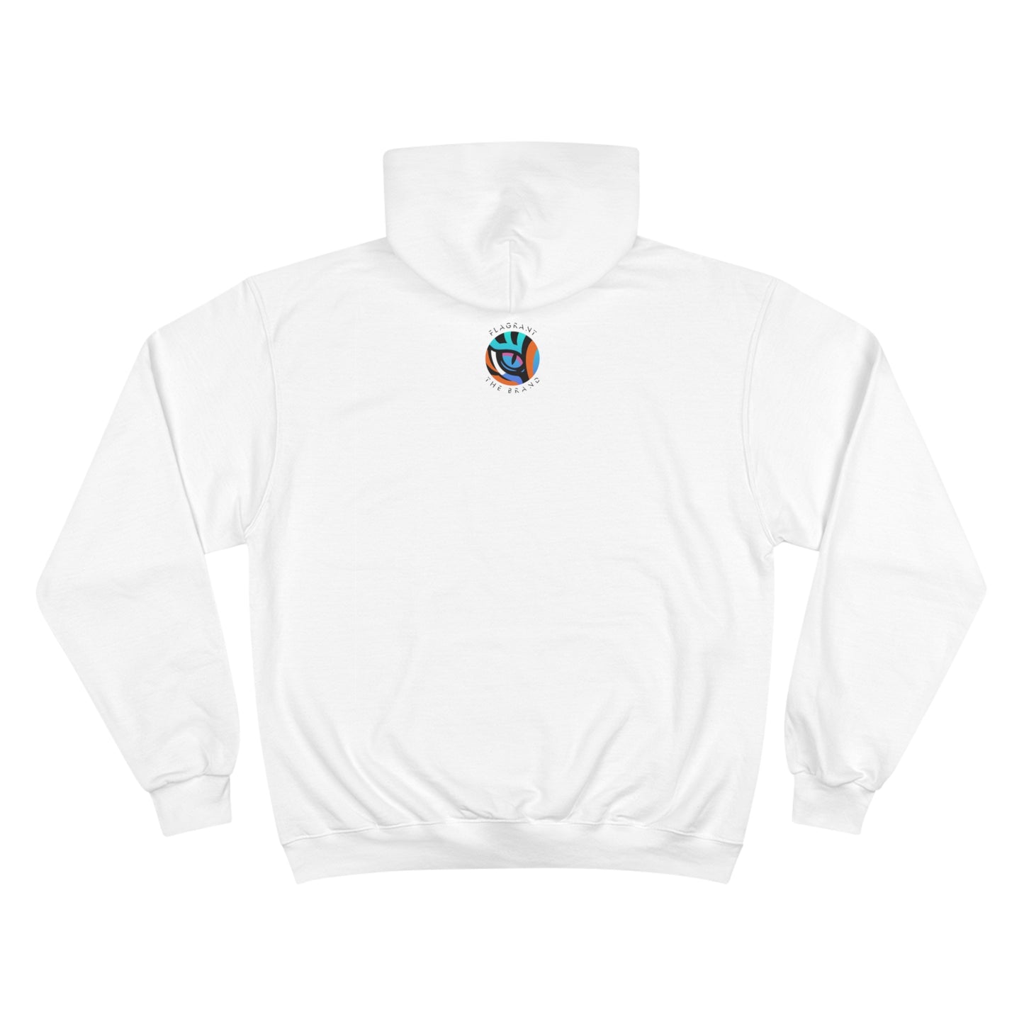 Artistic Champion Hoodie with Colorful Drip Design