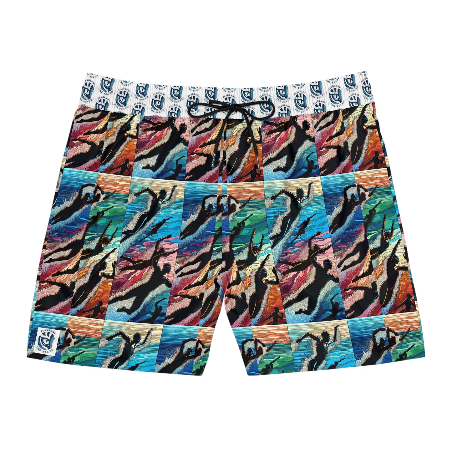 Vibrant Men's Mid-Length Swim Shorts
