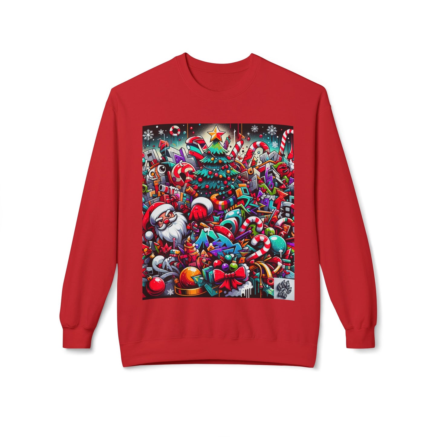 Festive Christmas Sweatshirt with Santa and Holiday Cheer Design