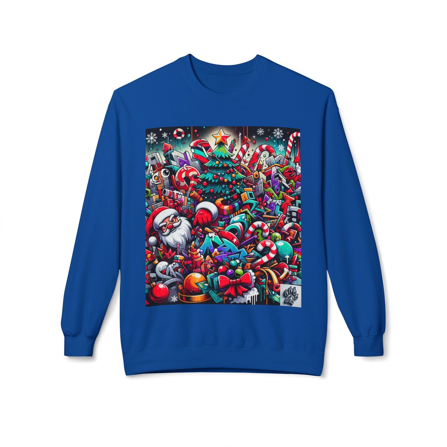 Festive Christmas Sweatshirt with Santa and Holiday Cheer Design