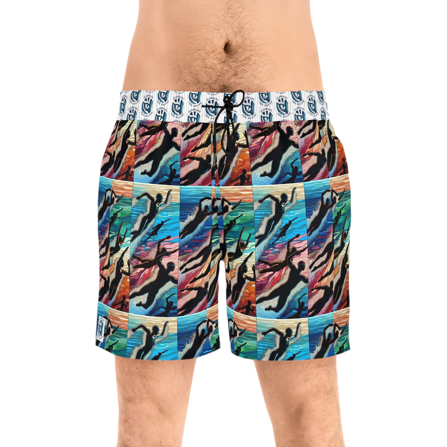 Vibrant Men's Mid-Length Swim Shorts