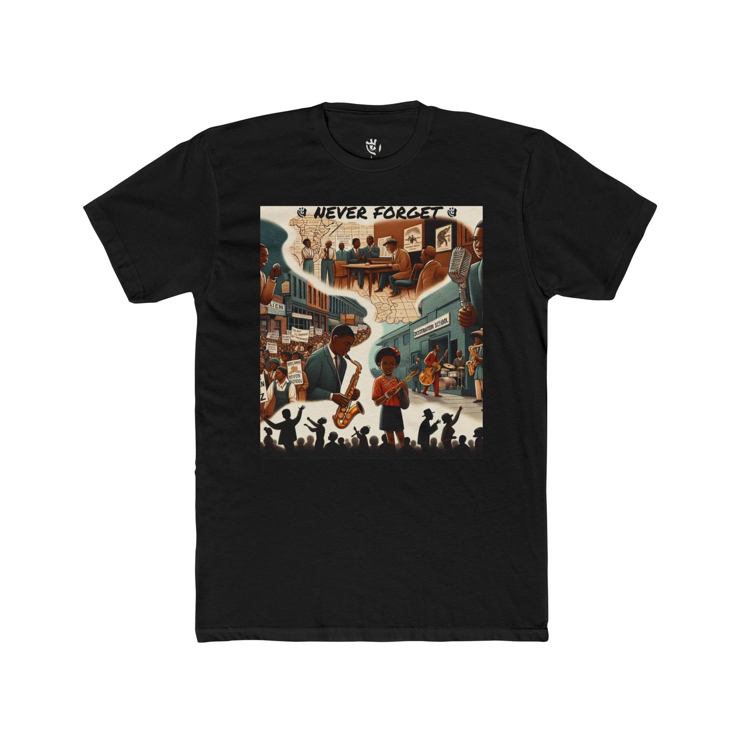 Unisex Cotton Crew Tee - 'Never Forget' Black History