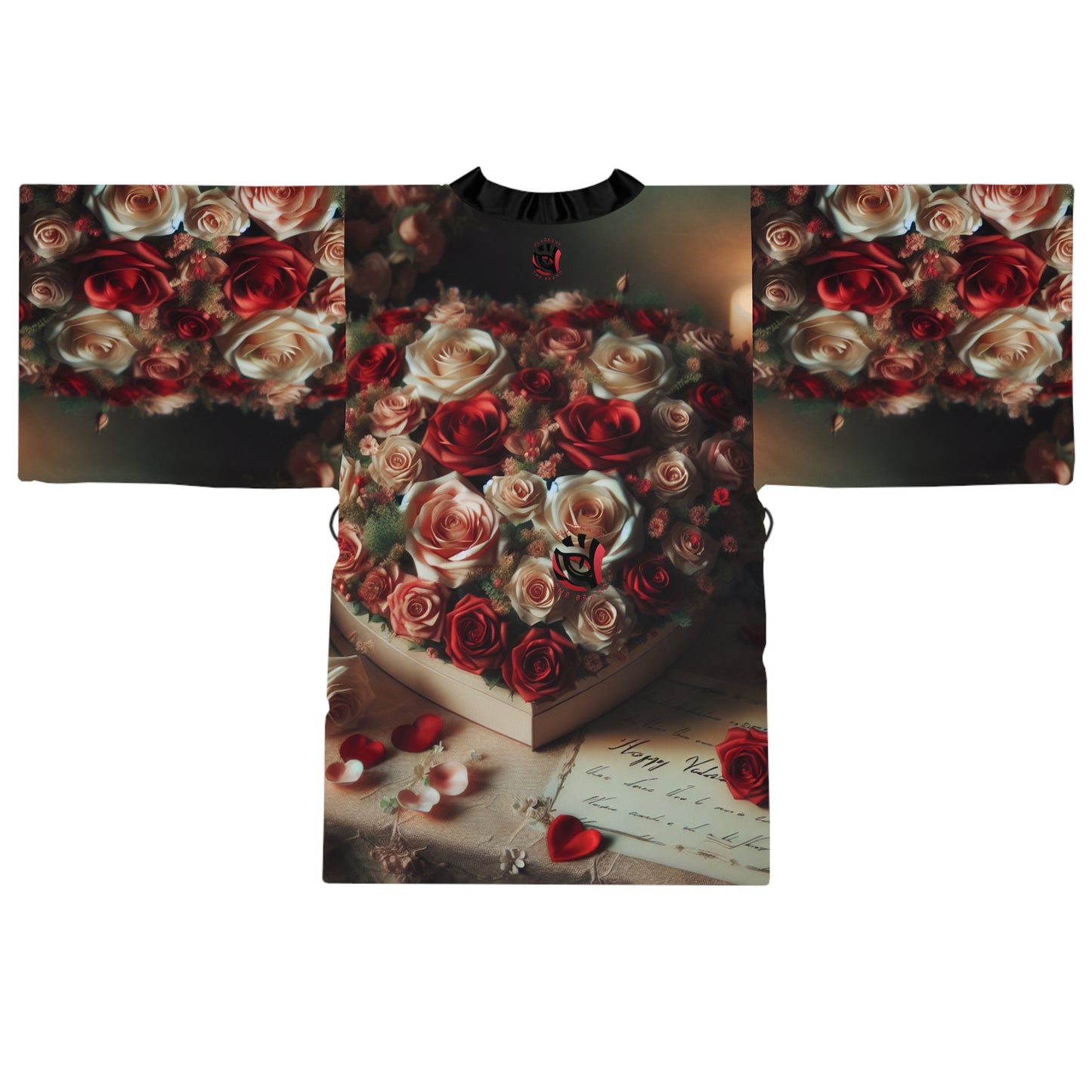 Elegant Floral Long Sleeve Kimono Robe