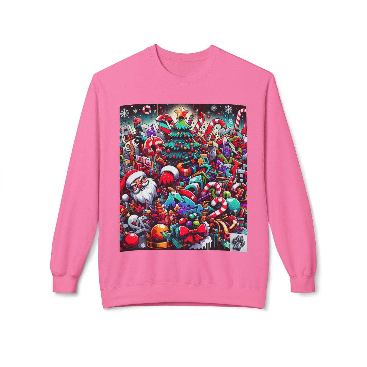 Festive Christmas Sweatshirt with Santa and Holiday Cheer Design