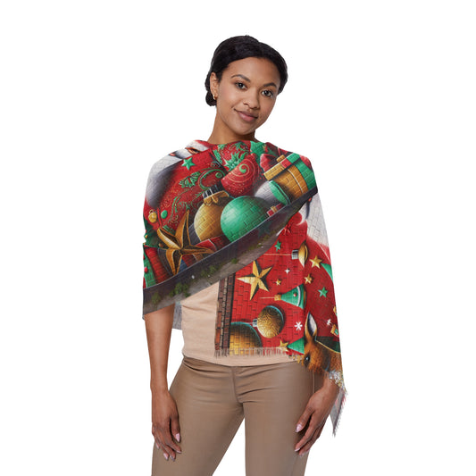 Festive Santa Light Scarf - Holiday Accessory for Christmas Cheer