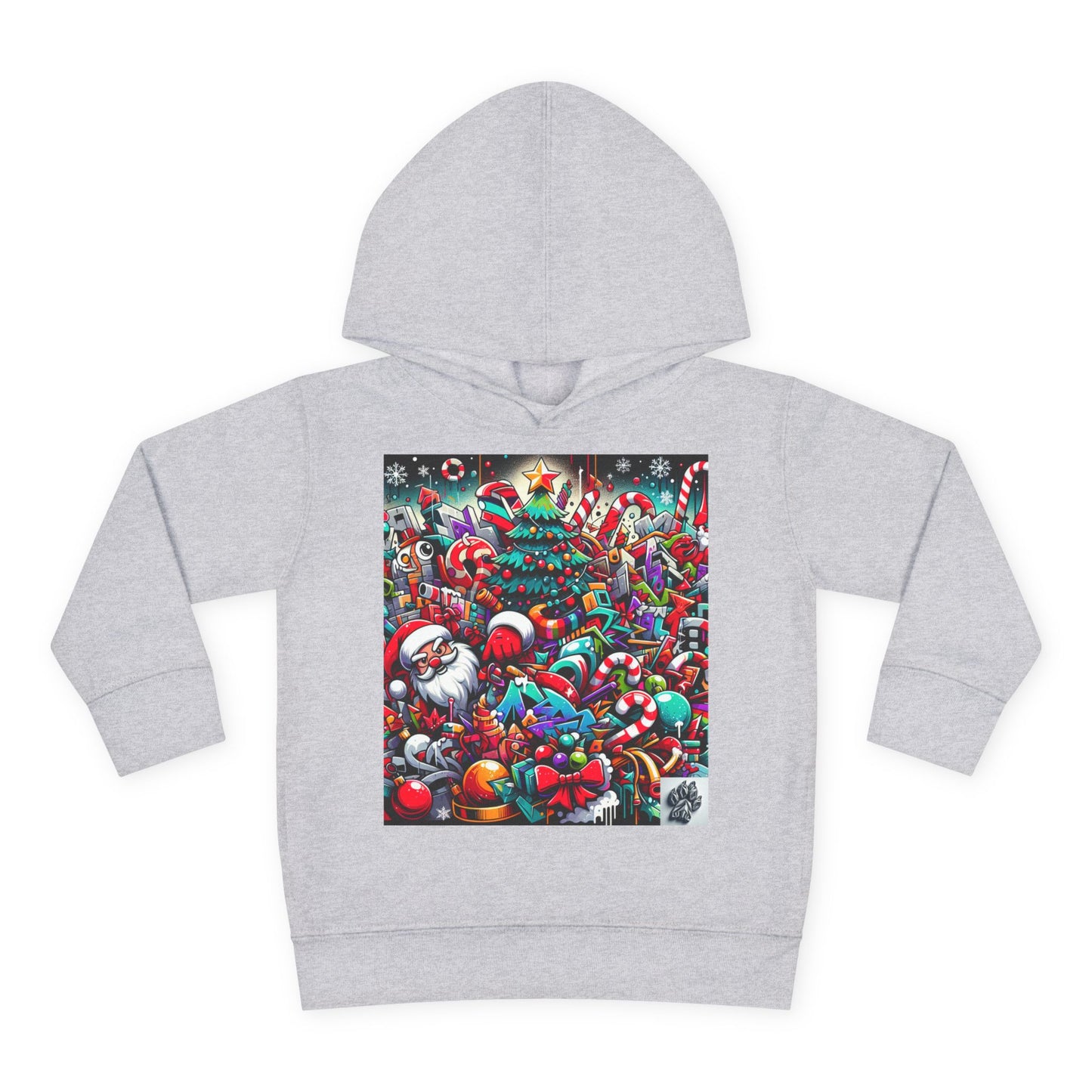 Festive Santa Toddler Hoodie - Cozy Christmas Fleece Pullover