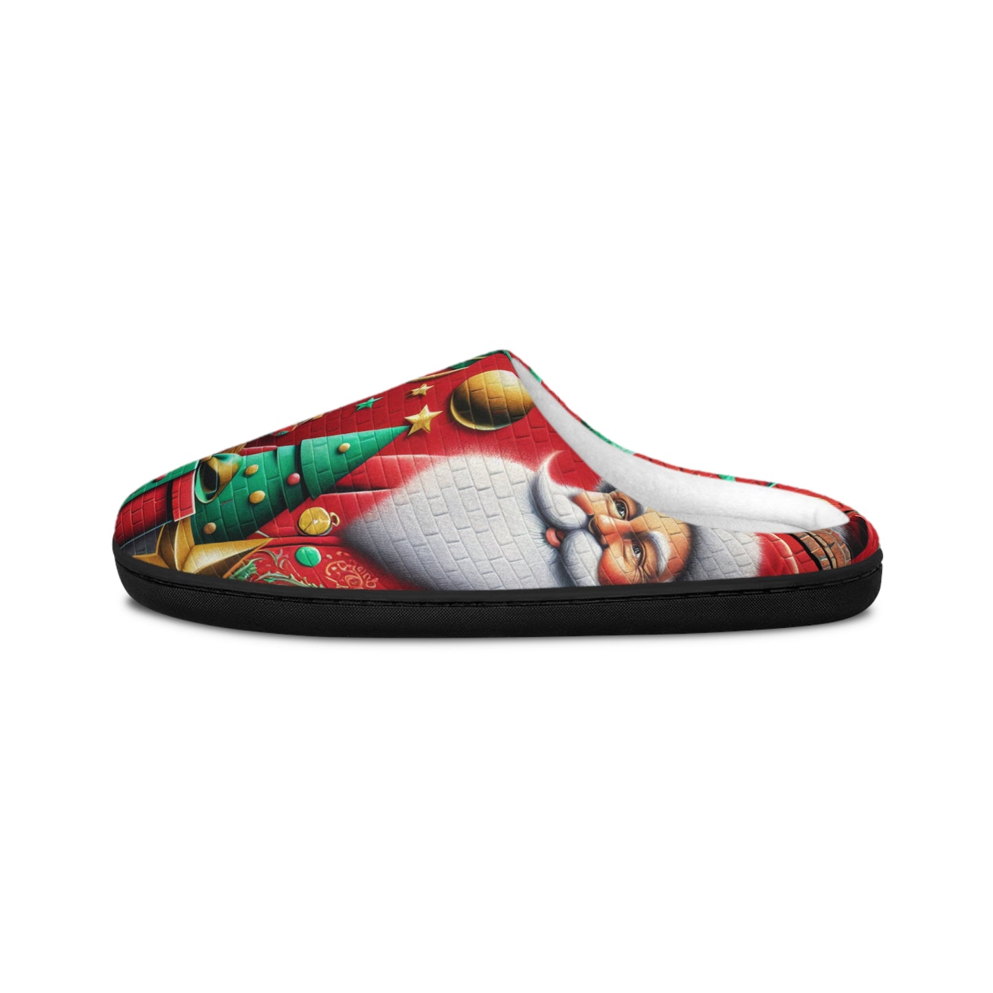 Christmas Themed Men's Indoor Slippers with Holiday Design
