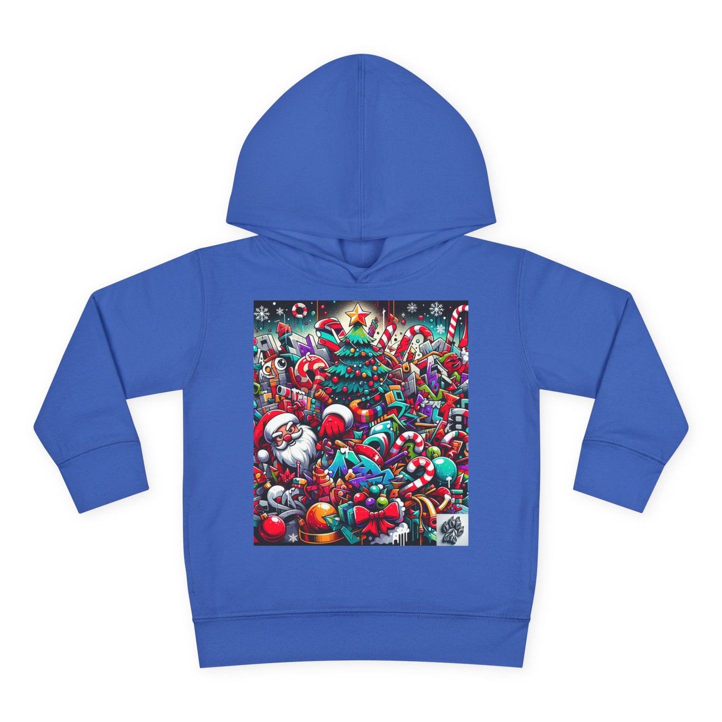 Festive Santa Toddler Hoodie - Cozy Christmas Fleece Pullover