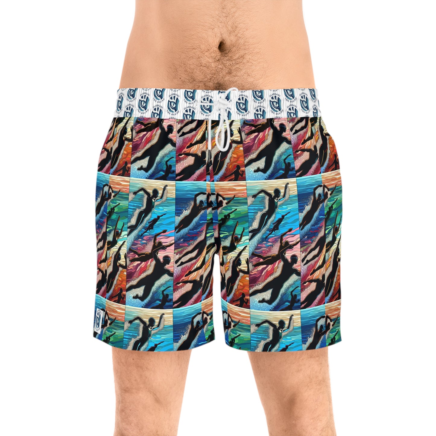 Vibrant Men's Mid-Length Swim Shorts