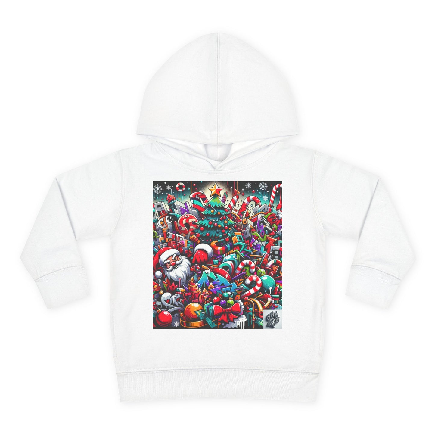 Festive Santa Toddler Hoodie - Cozy Christmas Fleece Pullover