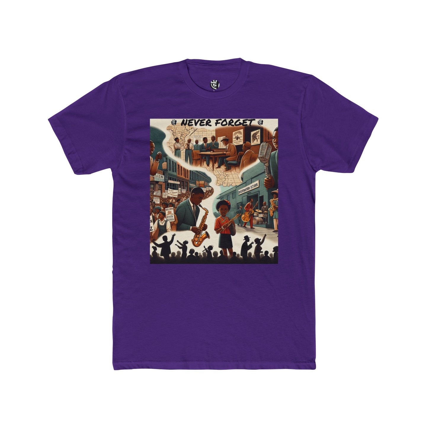 Unisex Cotton Crew Tee - 'Never Forget' Black History