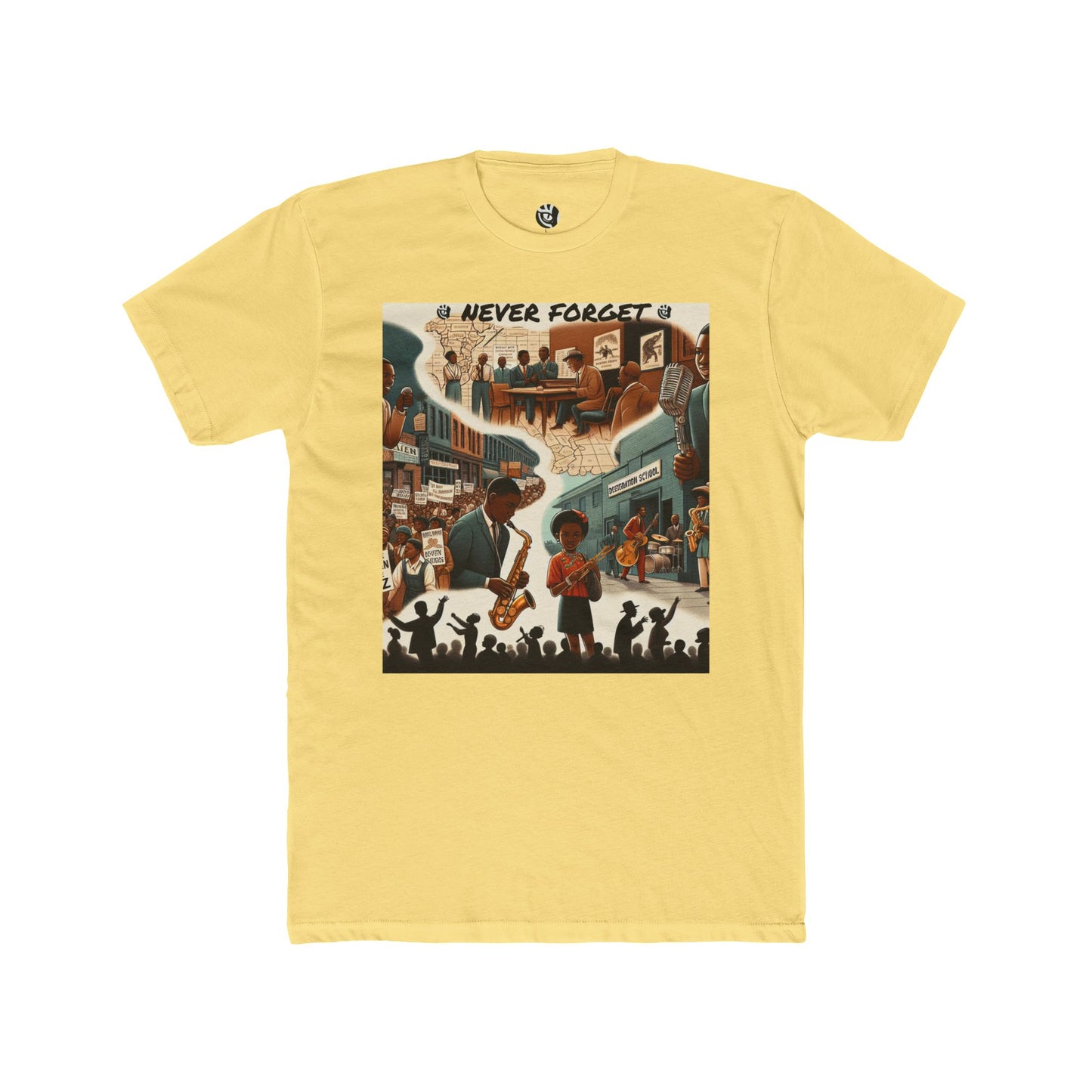 Unisex Cotton Crew Tee - 'Never Forget' Black History