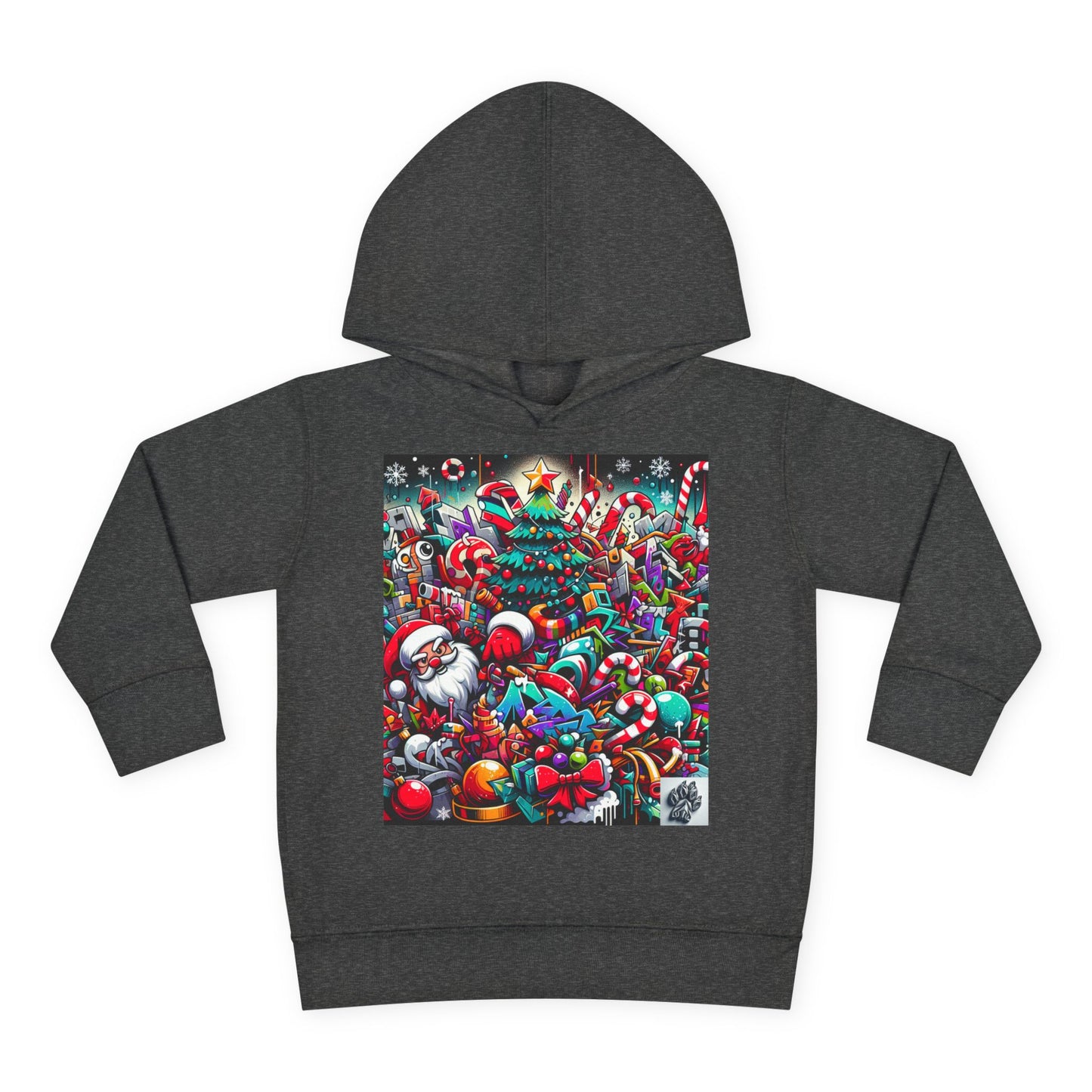 Festive Santa Toddler Hoodie - Cozy Christmas Fleece Pullover