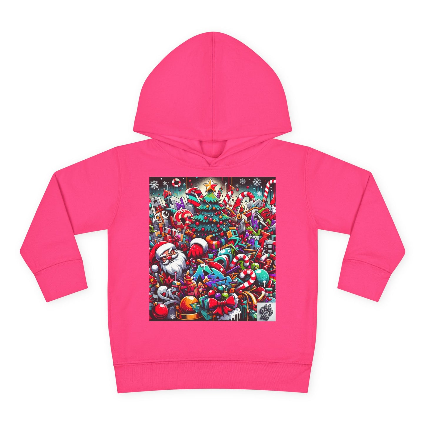 Festive Santa Toddler Hoodie - Cozy Christmas Fleece Pullover