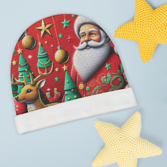 Festive Santa Baby Beanie for Holiday Cheer