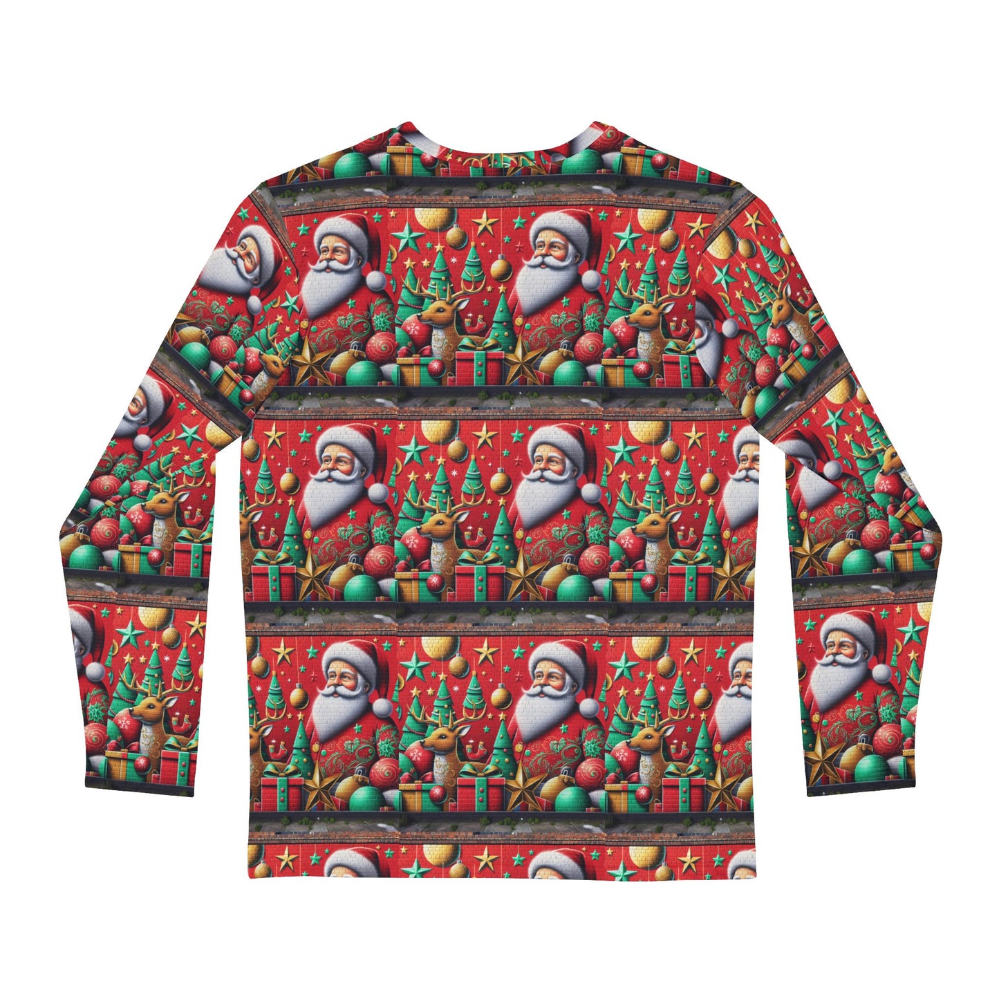 Festive Santa Long Sleeve Shirt for Holiday Cheer
