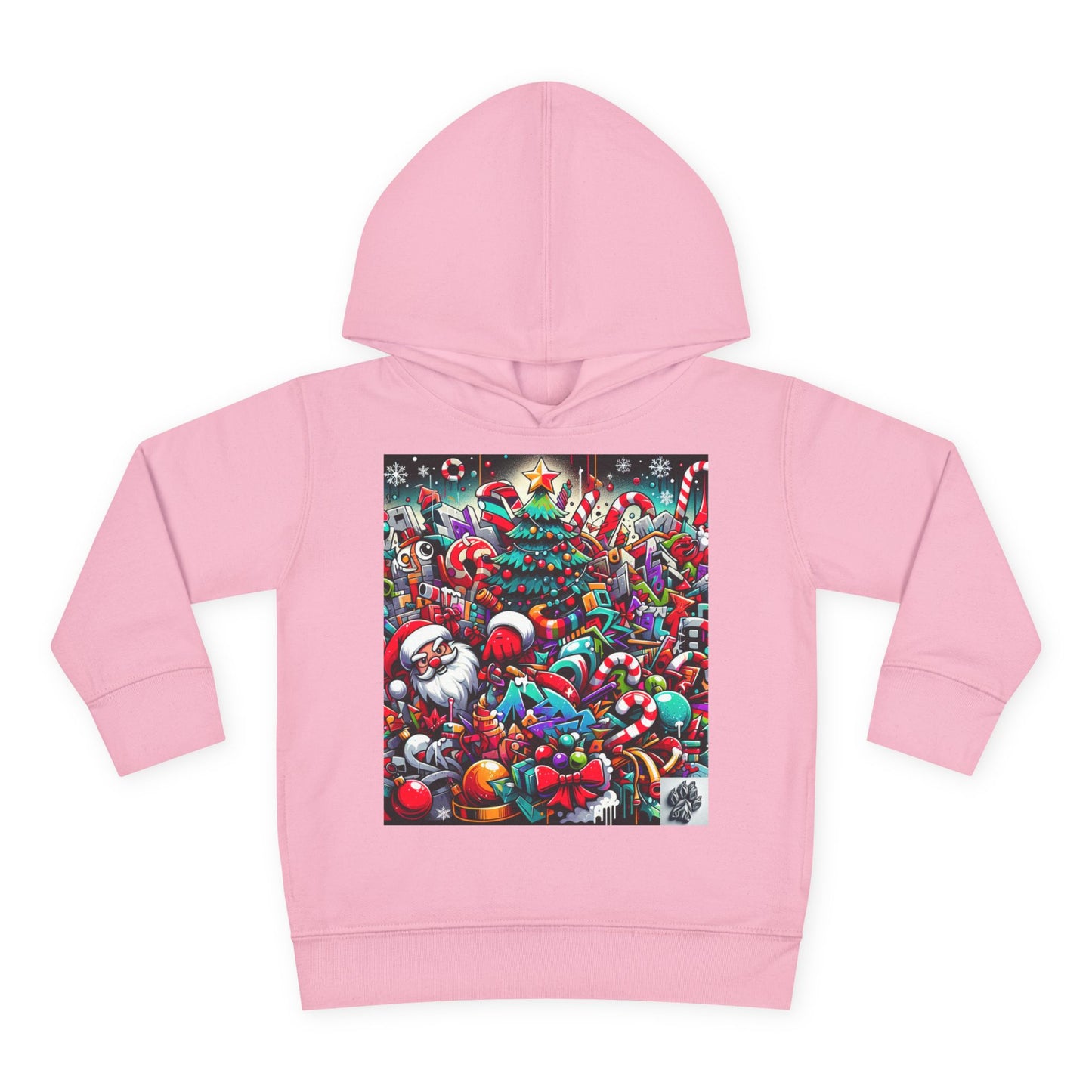 Festive Santa Toddler Hoodie - Cozy Christmas Fleece Pullover