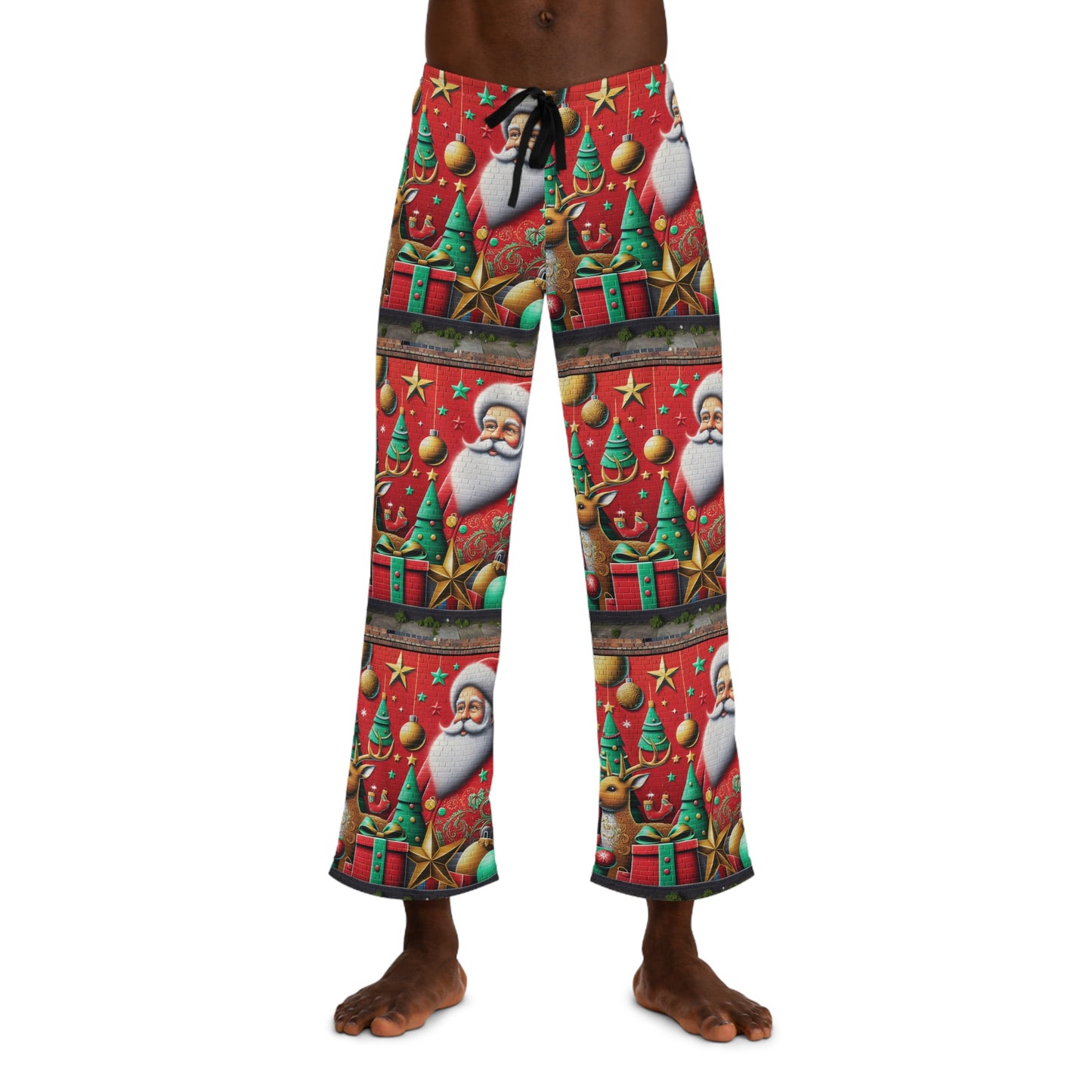 Festive Santa Pajama Pants - Merry Christmas Sleepwear for Men